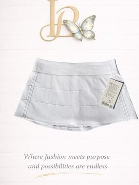 Lululemon NWT Pace Rival MR Skirt WHITE SIZE 8